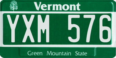 VT license plate YXM576