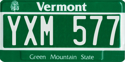 VT license plate YXM577