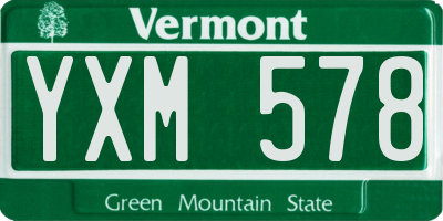 VT license plate YXM578