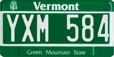 VT license plate YXM584