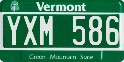 VT license plate YXM586