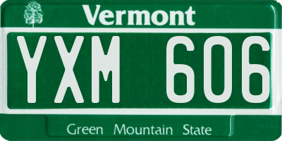 VT license plate YXM606