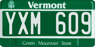 VT license plate YXM609