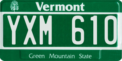 VT license plate YXM610