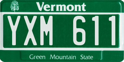 VT license plate YXM611