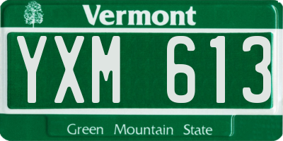 VT license plate YXM613