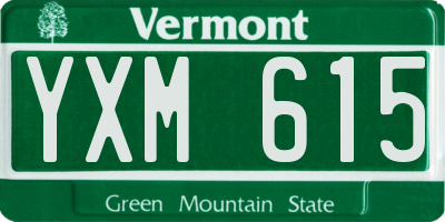 VT license plate YXM615