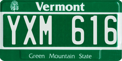 VT license plate YXM616