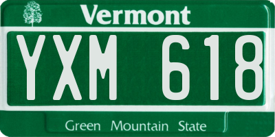 VT license plate YXM618