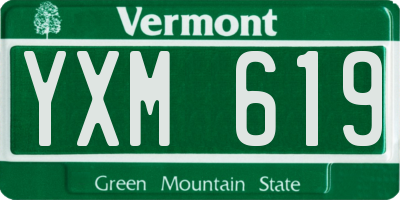 VT license plate YXM619