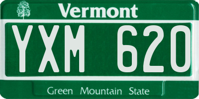 VT license plate YXM620