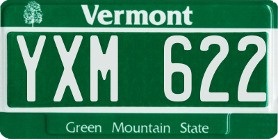 VT license plate YXM622