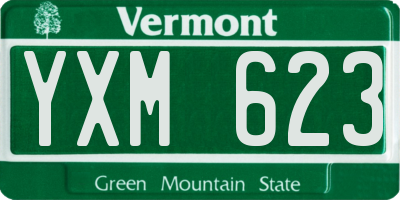 VT license plate YXM623