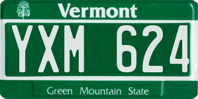 VT license plate YXM624