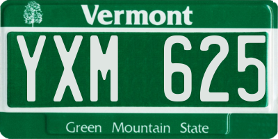 VT license plate YXM625