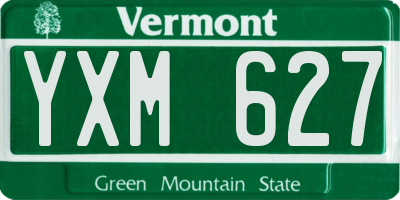 VT license plate YXM627