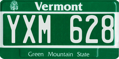 VT license plate YXM628