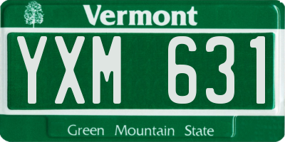 VT license plate YXM631