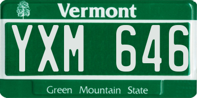 VT license plate YXM646