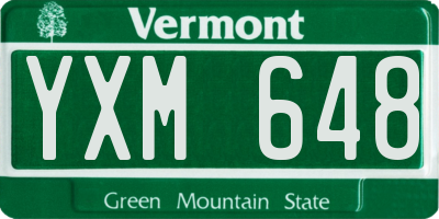 VT license plate YXM648
