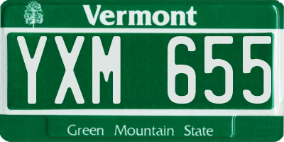 VT license plate YXM655