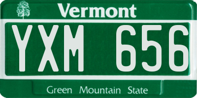 VT license plate YXM656