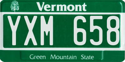 VT license plate YXM658
