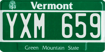 VT license plate YXM659
