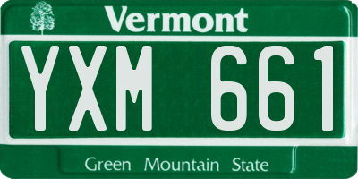 VT license plate YXM661