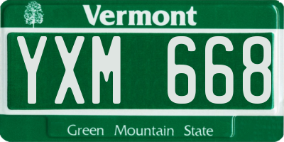 VT license plate YXM668