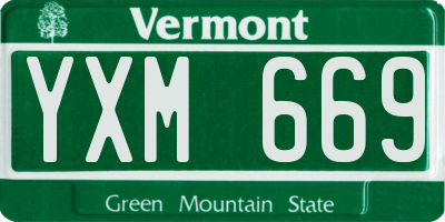VT license plate YXM669