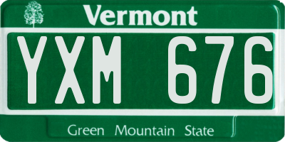 VT license plate YXM676