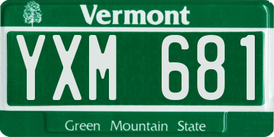 VT license plate YXM681