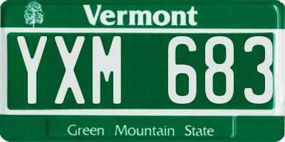 VT license plate YXM683