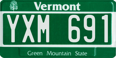 VT license plate YXM691