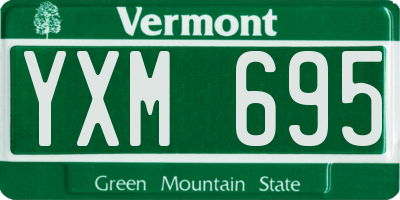 VT license plate YXM695