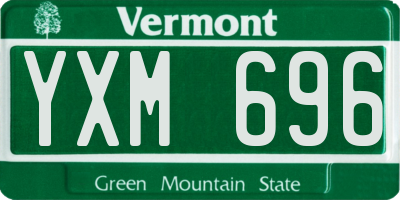 VT license plate YXM696