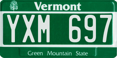 VT license plate YXM697