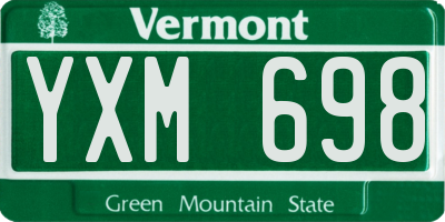 VT license plate YXM698