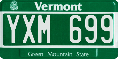 VT license plate YXM699