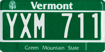 VT license plate YXM711