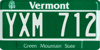 VT license plate YXM712