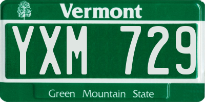 VT license plate YXM729