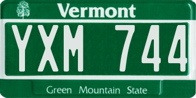 VT license plate YXM744