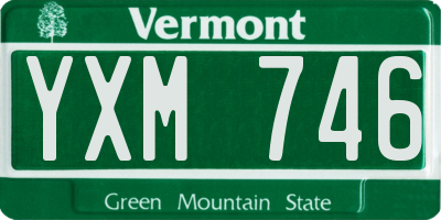 VT license plate YXM746