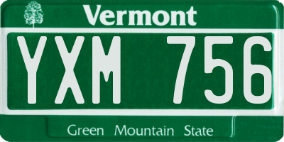VT license plate YXM756