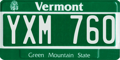VT license plate YXM760