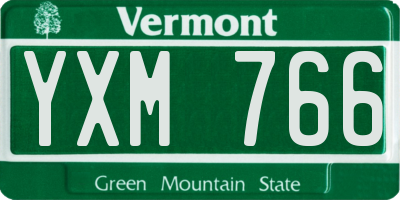 VT license plate YXM766