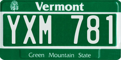 VT license plate YXM781