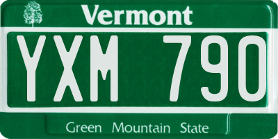 VT license plate YXM790